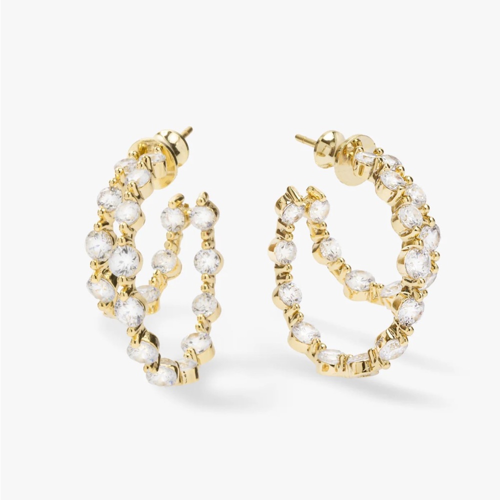 Melinda Maria She’s an Icon double hoops gold